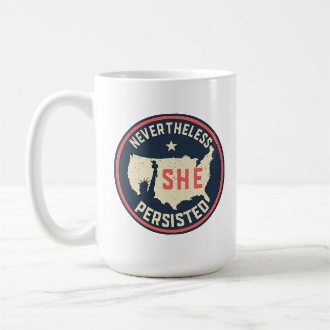 Taza De Café Lady Liberty Coffee Sin Embargo Persistió (Izquierda)