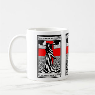Taza De Café Lady Liberty WWI Poster Patriótico Estadounidense 