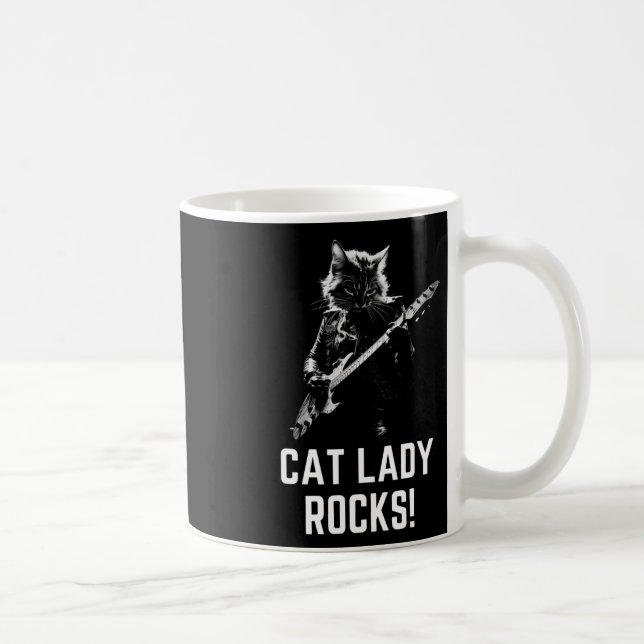 Taza De Café ¡Lady Rocks! Guitarra Damas Señora Presidenta Kama (Derecha)