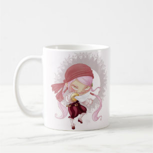 Taza De Café Lady rosa pirata chica