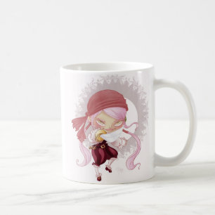 Taza De Café Lady rosado pirata girl