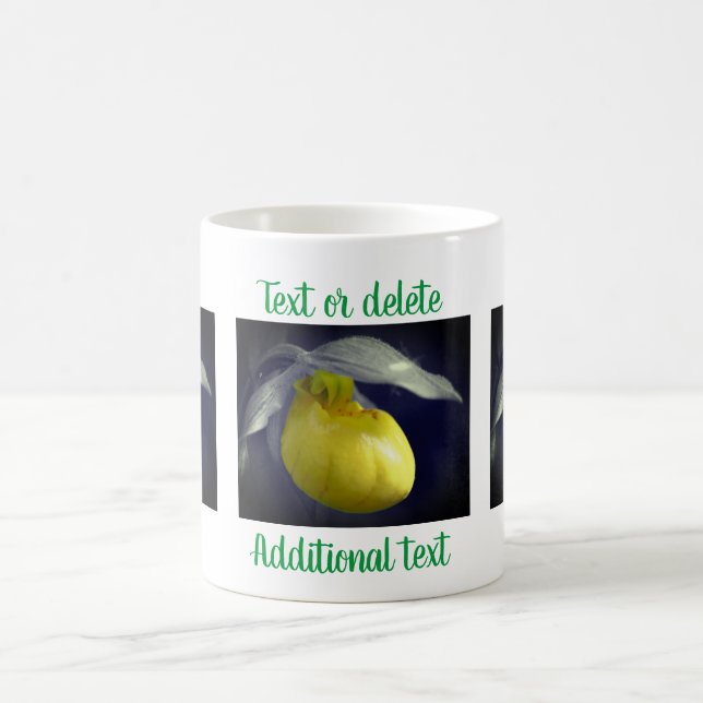Taza De Café Lady Slipper Orchid Flower Personalizada (Centro)