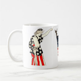 Taza De Café Lady staue Liberty Americana Patriótica ARt