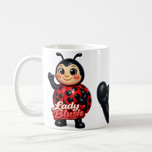 Taza De Café Ladybug Blush Series (Izquierda)