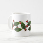 Taza De Café Ladybug Leaf Nature Insect Beetle Vintage Lady Bug<br><div class="desc">Vintage pattern of red ladybugs and green leaves. Simple and sophisticated.</div>