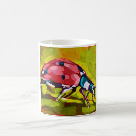 Taza De Café Ladybug Painting - Gift for Insect Lovers