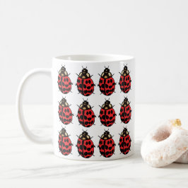 Taza De Café Ladybug Red Black Insect Ladybug