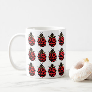 Taza De Café Ladybug Red Black Insect Ladybug