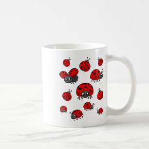 Taza De Café Ladybugs Arte Para Niño Chica Niño Pequeño Insecto