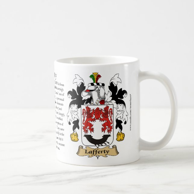 Taza De Café Lafferty, el origen, el significado y el escudo (Derecha)