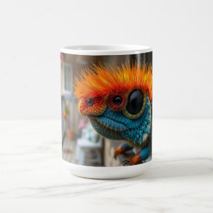 Taza De Café Lagarto colorido animal divertido