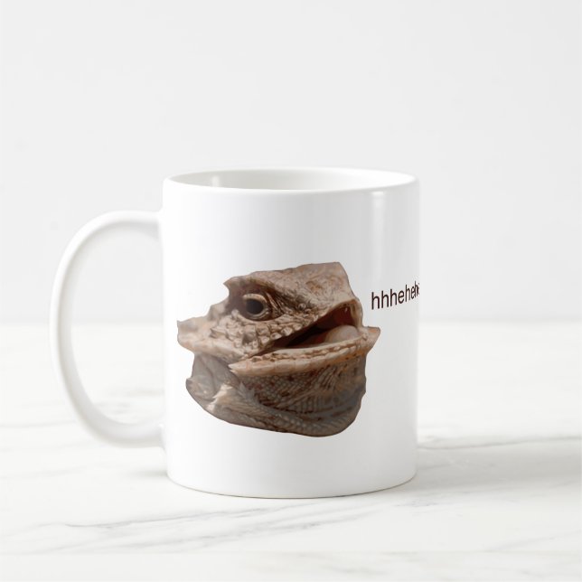 Taza De Café Lagarto de risa de la iguana HeHe (Izquierda)