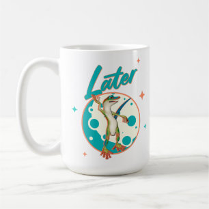 Taza De Café Lagarto Divertido Más Tarde Humor Procrastinación