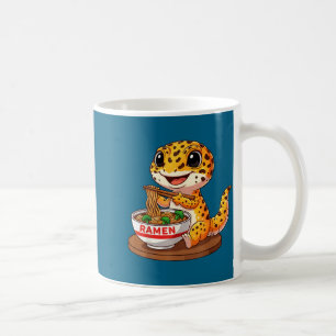 Taza De Café Lagarto divertido reptil geco leopardo comiendo ra