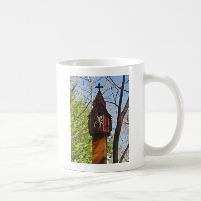 Taza De Café lagarto gris de madera desgastada (Derecha)
