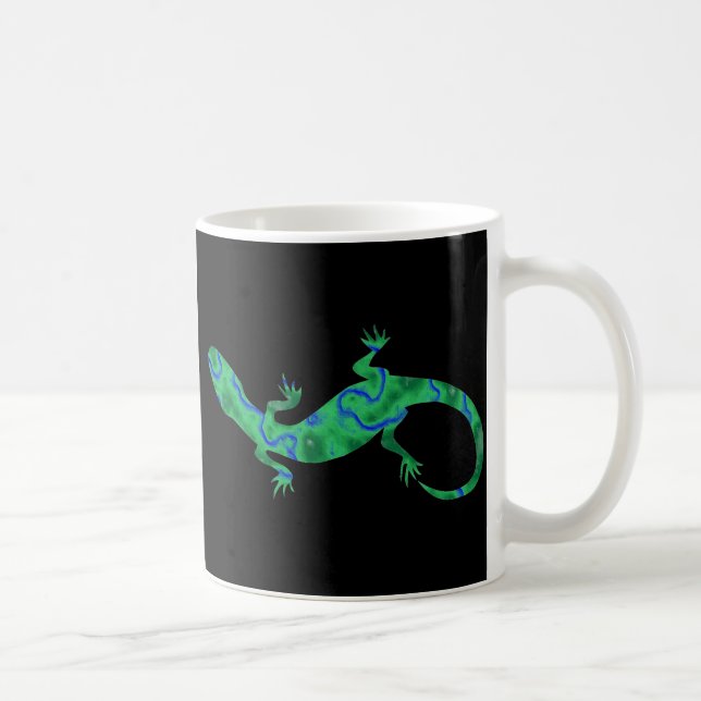 Taza De Café Lagarto Verde (Derecha)