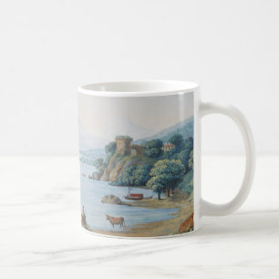 Taza De Café Lago annecy con el castillo de Carl Luis Hackert