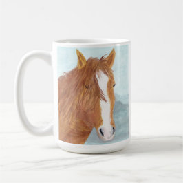 Taza De Café Lago Brown Wild Horse Blue Mountain - acrílico.