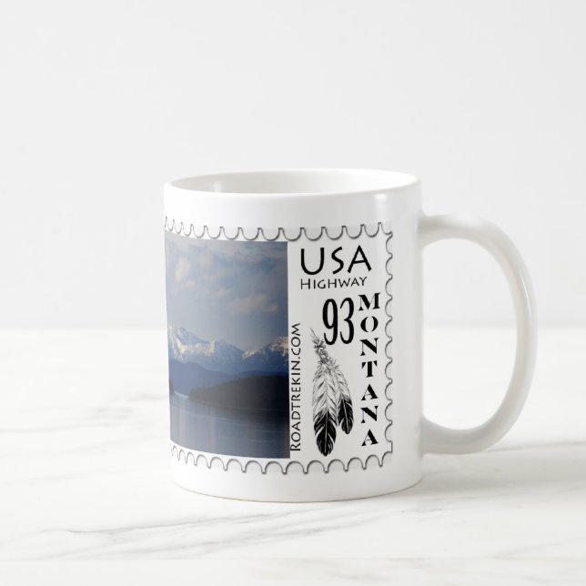 Taza De Café Lago de cabeza llana Montana (Derecha)