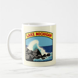 Taza De Café Lago de Vintage Michigan