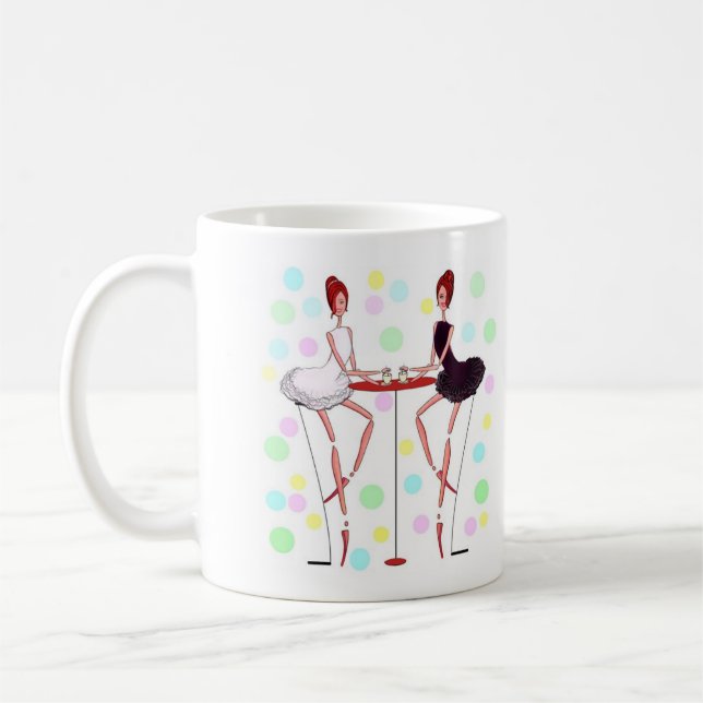TAZA DE CAFÉ LAGO DEL CISNE DEL BALLET, BAILARINA DEL ODETTE (Izquierda)