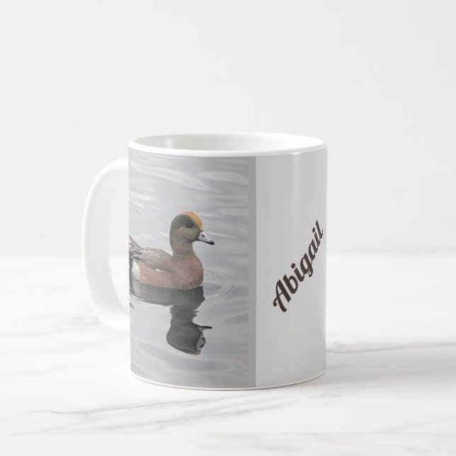 Taza De Café Lago Duck Calm Wigeon Water Brown Lakeside (Anverso izquierdo)