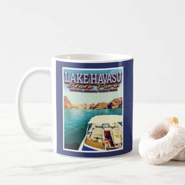 TAZA DE CAFÉ LAGO HAVASU - MOHAN ARIZONA ESTADOS UNIDOS (Con donut)