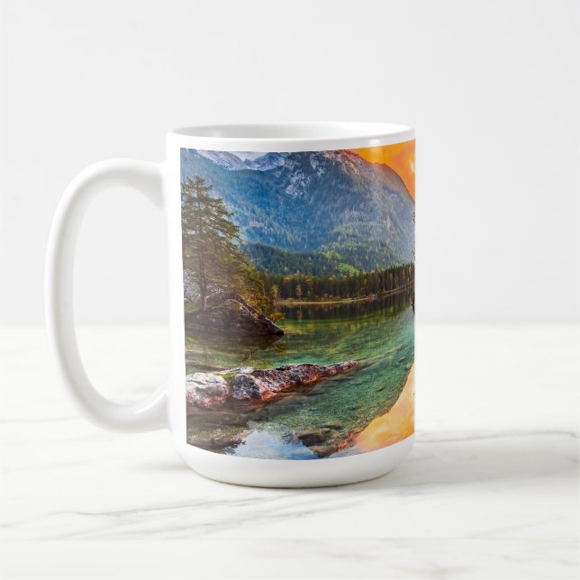 Taza De Café Lago Hintersee, Baviera, Alemania (Izquierda)