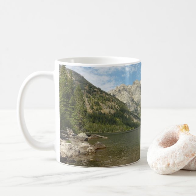 Taza De Café Lago Jenny en el Parque Nacional de Grand Teton (Con donut)