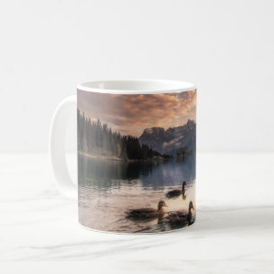 Taza De Café Lago Misurina Dolomitas, Italia