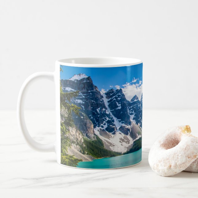 Taza De Café Lago Moraine, Parque Nacional Banff (Con donut)