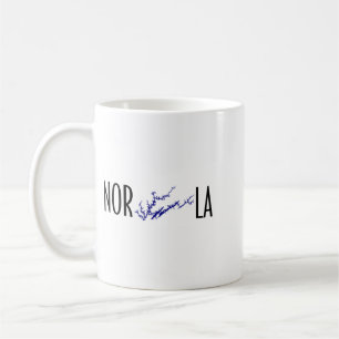 Taza De Café Lago Norris Tennessee Arte de Costa Azul Negro