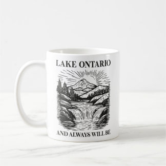 Taza De Café Lago Ontario y siempre será vintage vida del lago