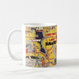 Taza De Café Lago Retro Sunapee NH