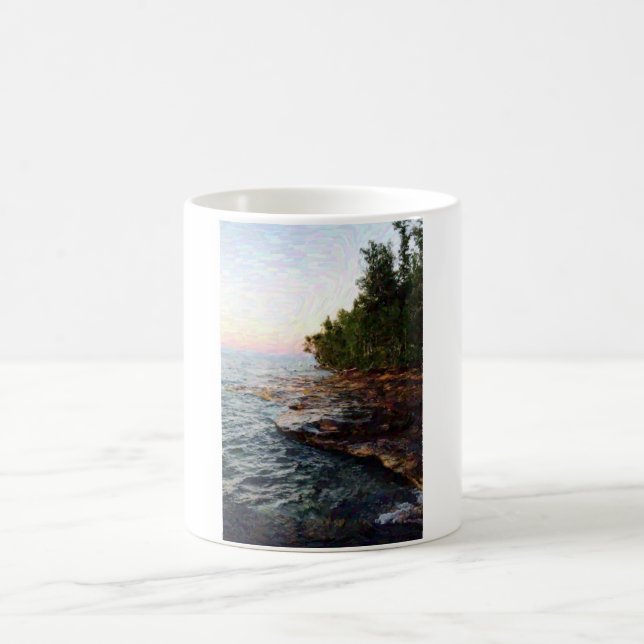 Taza De Café Lago Superior Shore Mug (Centro)