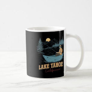 Taza De Café Lago Tahoe California Divertido Verano Pesca Campi