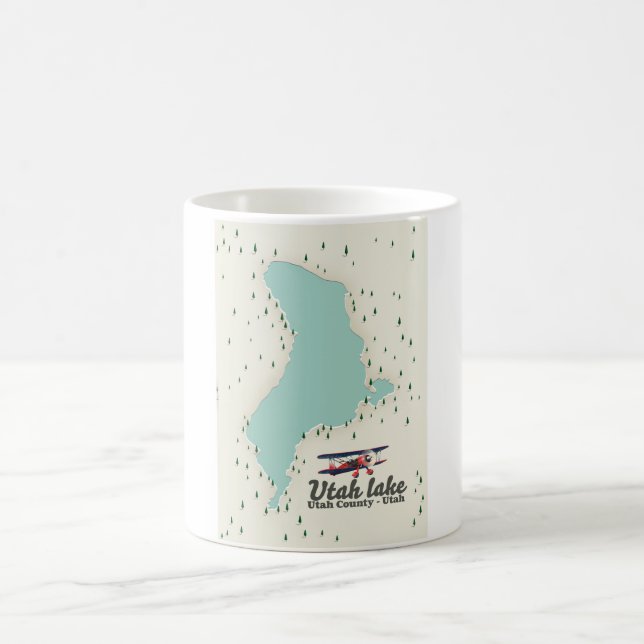 Taza De Café Lago Utah, mapa de viajes de Utah (Centro)