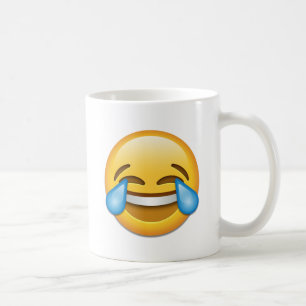Taza De Café Lágrimas de emoji de Alegría divertida