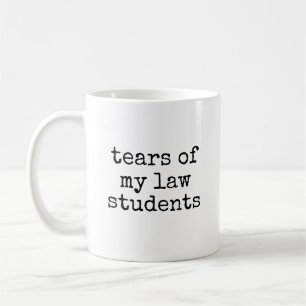 Taza De Café Lágrimas de mis estudiantes de derecho Profesor de