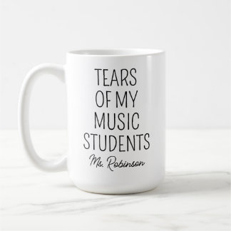 Taza De Café Lágrimas de mis estudiantes de música, aprecio de