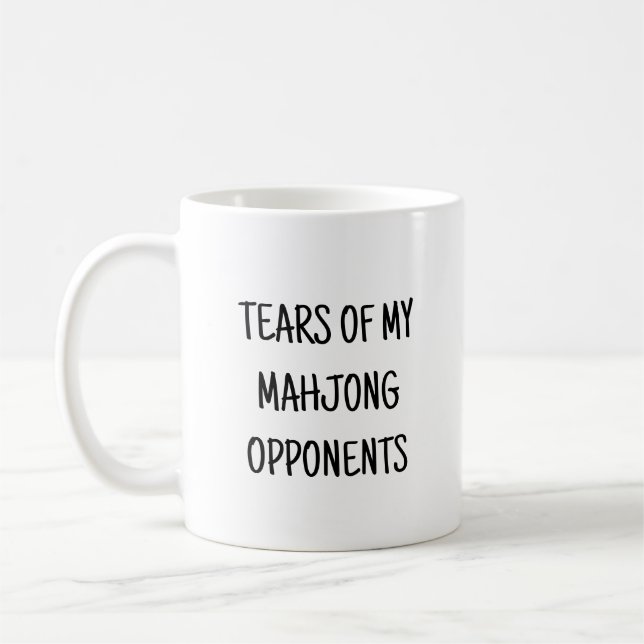 Taza De Café Lágrimas De Mis Jugadores De Mahjong Divertidos (Izquierda)