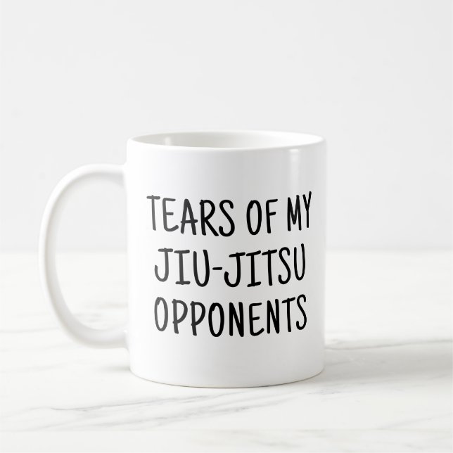Taza De Café Lágrimas De Mis Opositores De Jiu-Jitsu Divertidos (Izquierda)