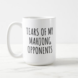 Taza De Café Lágrimas Divertidas de Mis Oponentes de Mahjong