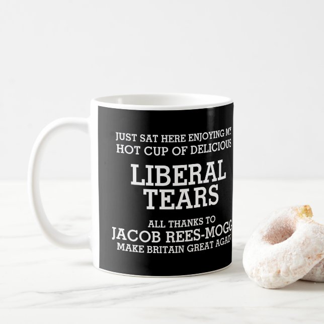Taza De Café Lágrimas liberales Jacob Rees-Mogg (Con donut)