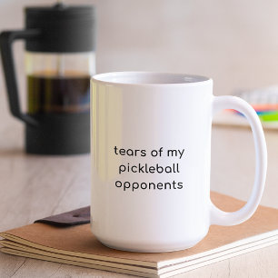Taza De Café Lágrimas minimalistas de mis oponentes de pickleba