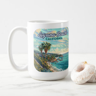 Taza De Café Laguna Beach California Naranja County Vintage