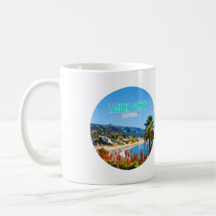 Taza De Café Laguna Beach Naranja County California Vintage