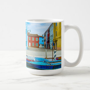 Taza De Café Laguna colorida de la escena Venetian del barco