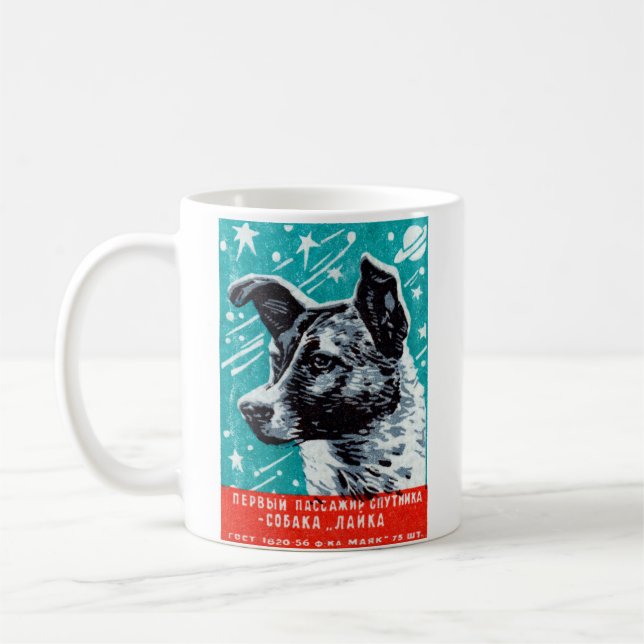 Taza De Café Laika 1957 el perro del espacio (Izquierda)