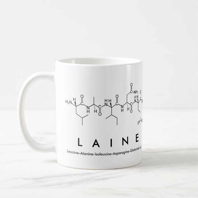 Taza De Café Laine peptide name mug (Izquierda)